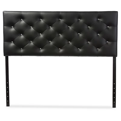Viviana Modern And Contemporary Faux Leather Upholstered Button-Tufted Headboard - Baxton Studio 1 Viviana Modern And Contemporary Faux Leather Upholstered Button-Tufted Headboard - Baxton Studio