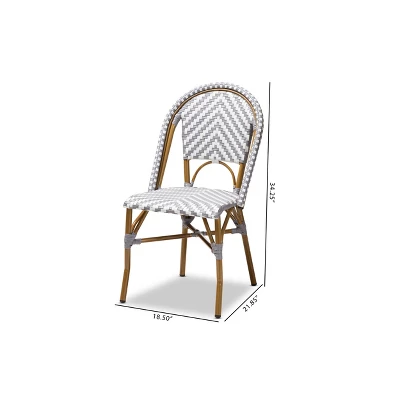 Set Of 2 Celie Indoor And Outdoor Stackable Bistro Dining Chairs - Baxton Studio 6 Set Of 2 Celie Indoor And Outdoor Stackable Bistro Dining Chairs - Baxton Studio - Image 6