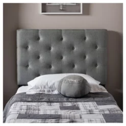 Twin Viviana Modern And Contemporary Fabric Upholstered Button Tufted Headboard Gray - Baxton Studio 5 Twin Viviana Modern And Contemporary Fabric Upholstered Button Tufted Headboard Gray - Baxton Studio -Baxton Studio GUEST 54ddeb3d f20b 4164 adac a53de44c419e