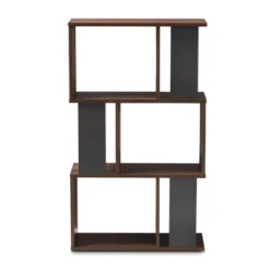 40.2" Legende Finished Display Bookcase Brown/Dark Gray - Baxton Studio 11 40.2" Legende Finished Display Bookcase Brown/Dark Gray - Baxton Studio -Baxton Studio GUEST 55963ee0 6b08 4cb1 8e0c 8bca707e5d3a