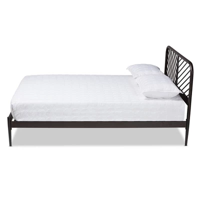 Queen Dora Industrial Metal Platform Bed Black - Baxton Studio 1 Queen Dora Industrial Metal Platform Bed Black - Baxton Studio