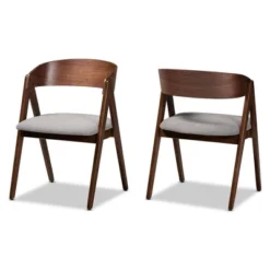 2pc Danton Fabric Upholstered Wood Dining Chair Set - Baxton Studio 19 2pc Danton Fabric Upholstered Wood Dining Chair Set - Baxton Studio -Baxton Studio GUEST 55f80935 5b49 438f b42a b7810e0a9ba4