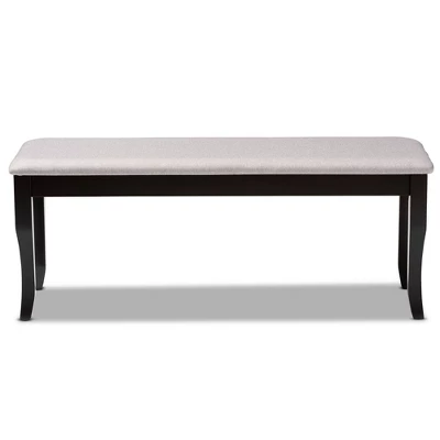 Cornelie Fabric Upholstered Wood Dining Bench - Baxton Studio 1 Cornelie Fabric Upholstered Wood Dining Bench - Baxton Studio