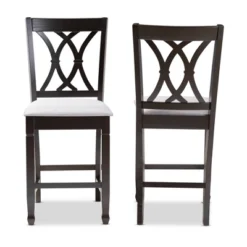 2pc Reneau Finished Wood Counter Height Pub Chairs - Baxton Studio 13 2pc Reneau Finished Wood Counter Height Pub Chairs - Baxton Studio -Baxton Studio GUEST 566c06c6 9987 4aa5 a902 967059e96c44
