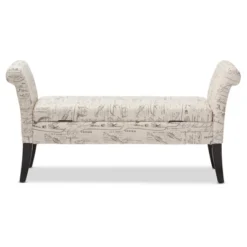 Avignon Script - Patterned French Laundry Fabric Storage Ottoman Bench - Baxton Studio 8 Avignon Script - Patterned French Laundry Fabric Storage Ottoman Bench - Baxton Studio -Baxton Studio GUEST 56893ef9 1047 4c3b 9bfe 32af2169e7f1