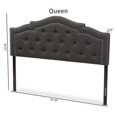 Queen Edith Modern And Contemporary Fabric Headboard Dark Gray - Baxton Studio 5 Queen Edith Modern And Contemporary Fabric Headboard Dark Gray - Baxton Studio - Image 5