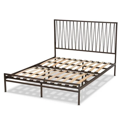 Jeanette Metal Platform Bed Black - Baxton Studio 2 Jeanette Metal Platform Bed Black - Baxton Studio - Image 2