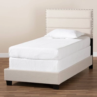 Ansa Upholstered Bed - Baxton Studio 6 Ansa Upholstered Bed - Baxton Studio - Image 6