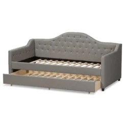 Twin Perry Modern And Contemporary Fabric Daybed With Trundle Light Gray - Baxton Studio 14 Twin Perry Modern And Contemporary Fabric Daybed With Trundle Light Gray - Baxton Studio -Baxton Studio GUEST 584732c3 3a51 4a57 aa66 397032e7288a