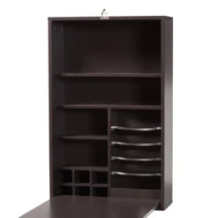 Milliard Wood Wall Mounted Folding Desk Natural/Brown - Baxton Studio 13 Milliard Wood Wall Mounted Folding Desk Natural/Brown - Baxton Studio -Baxton Studio GUEST 593f2781 aa9b 40c1 b108 dcdc46a1326d