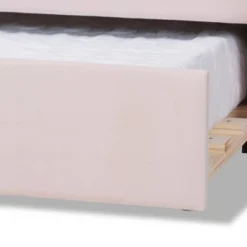 Queen Timila Velvet Fabric Upholstered Daybed With Trundle Light Pink - Baxton Studio 19 Queen Timila Velvet Fabric Upholstered Daybed With Trundle Light Pink - Baxton Studio -Baxton Studio GUEST 5a250158 0015 42c9 a6cd 58956f739df8