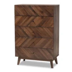 Hartman Wood 5 Drawer Storage Chest Walnut Brown - Baxton Studio -Baxton Studio GUEST 5aa01ed4 9a64 40f8 9cf2 744d05ee5f0c