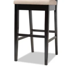 2pc Gideon Fabric Upholstered And Wood Barstool Set Sand/Dark Brown - Baxton Studio 11 2pc Gideon Fabric Upholstered And Wood Barstool Set Sand/Dark Brown - Baxton Studio -Baxton Studio GUEST 5b1f07eb 51b1 4b4c ba90 c9dbcef4c433