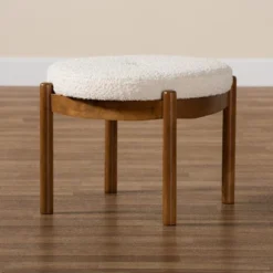 Baxton Studio Iliana Japandi Cream Boucle Fabric And Walnut Brown Finished Rubberwood Ottoman Footstool 9 Baxton Studio Iliana Japandi Cream Boucle Fabric And Walnut Brown Finished Rubberwood Ottoman Footstool -Baxton Studio GUEST 5c977cb9 a37c 432b b175 b0e03d302359