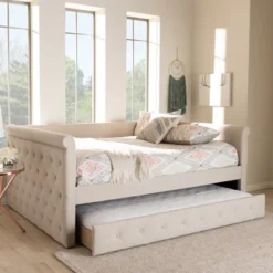 Alena Daybed With Trundle - Baxton Studio 18 Alena Daybed With Trundle - Baxton Studio -Baxton Studio GUEST 5cb672f7 db5b 4f70 8a53 6d77e4d22e90