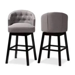 Set Of 2 Theron Swivel Barstools - Baxton Studio 12 Set Of 2 Theron Swivel Barstools - Baxton Studio -Baxton Studio GUEST 5d0289ef 5c5f 48eb 893c b1c9ff7d2380