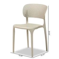 4pc Rae Plastic Stackable Dining Chair Set - Baxton Studio -Baxton Studio GUEST 5d655884 a9be 48e7 8fb0 e07129d401b2