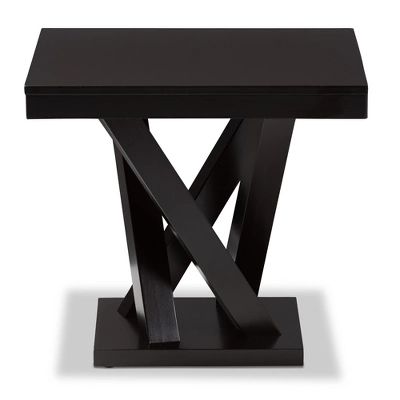 Everdon Modern End Table Dark Brown - Baxton Studio 5 Everdon Modern End Table Dark Brown - Baxton Studio - Image 5