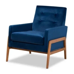 Perris Mid-Century Modern Velvet Fabric Upholstered Wood Lounge Chair - Baxton Studio 16 Perris Mid-Century Modern Velvet Fabric Upholstered Wood Lounge Chair - Baxton Studio -Baxton Studio GUEST 5e42ca8c 88f7 48c3 87ca 1abee338a1a3