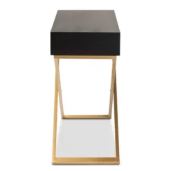 Madan Wood And Metal 2 Drawer Console Table Black/Gold - Baxton Studio 12 Madan Wood And Metal 2 Drawer Console Table Black/Gold - Baxton Studio -Baxton Studio GUEST 5e782d13 d298 4fcc bf30 d61d52e76bcd
