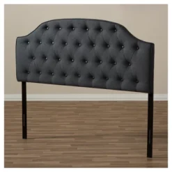 Queen Windsor Modern And Contemporary Fabric Upholstered Scalloped Buttoned Headboard Dark Gray - Baxton Studio 6 Queen Windsor Modern And Contemporary Fabric Upholstered Scalloped Buttoned Headboard Dark Gray - Baxton Studio -Baxton Studio GUEST 5f8eb9d2 8179 4cf7 a29b d17bc310a4b5