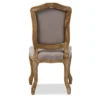 Chateauneuf French Weathered Oak Finish Fabric Upholstered Dining Side Chair Beige - Baxton Studio: Linen, No Assembly Required