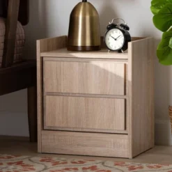 2 Drawers Hale Wood Nightstand - Baxton Studio 12 2 Drawers Hale Wood Nightstand - Baxton Studio -Baxton Studio GUEST 604b549a 6df6 4bc5 8498 1392875c1969