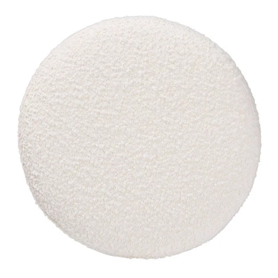 Fisk Fabric And Wood Ottoman Footstool Cream/Walnut Brown - Baxton Studio: Plywood & Polyester, No Assembly Required 4 Fisk Fabric And Wood Ottoman Footstool Cream/Walnut Brown - Baxton Studio: Plywood & Polyester, No Assembly Required - Image 4