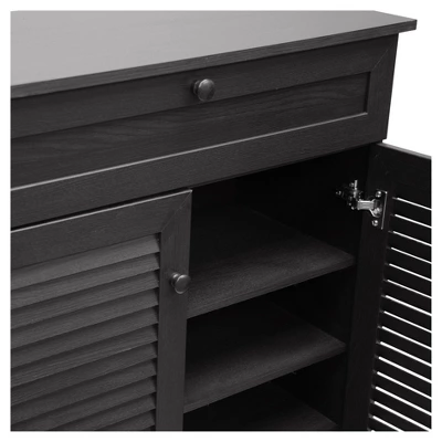 Harding Shoe - Storage Cabinet - Espresso - Baxton Studio 3 Harding Shoe - Storage Cabinet - Espresso - Baxton Studio - Image 3