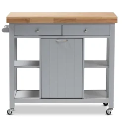 Hayward Coastal And Farmhouse Natural Wood Kitchen Cart White, Light Brown - Baxton Studio 17 Hayward Coastal And Farmhouse Natural Wood Kitchen Cart White, Light Brown - Baxton Studio -Baxton Studio GUEST 60d4ffa8 0688 4bb3 bb60 b84b7679ed93