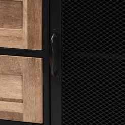 Connell Two-Tone Wood And Metal Sideboard Buffet Natural Brown/Black - Baxton Studio -Baxton Studio GUEST 61459928 03aa 4070 b404 060b80275cdd