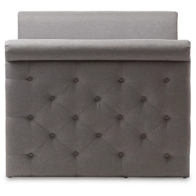 Twin Swanson Modern And Contemporary Fabric Tufted Daybed With Roll-Out Trundle Guest Bed Gray - Baxton Studio: Polyester Upholstery, Nailhead Detail 2 Twin Swanson Modern And Contemporary Fabric Tufted Daybed With Roll-Out Trundle Guest Bed Gray - Baxton Studio: Polyester Upholstery, Nailhead Detail - Image 2