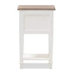Dauphine 2 Drawer Provincial Style Oak And Distressed Finish Wood Nightstand White - Baxton Studio 10 Dauphine 2 Drawer Provincial Style Oak And Distressed Finish Wood Nightstand White - Baxton Studio -Baxton Studio GUEST 62f0e569 c876 48be a2b0 847f7ce400fe