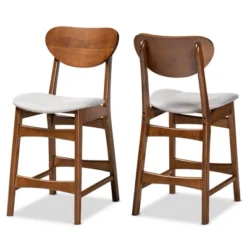 2pc Katya Fabric Upholstered And Wood Counter Height Barstool Set - Baxton Studio 17 2pc Katya Fabric Upholstered And Wood Counter Height Barstool Set - Baxton Studio -Baxton Studio GUEST 6301e78a 4ddd 4d53 9fa4 188ce1779574