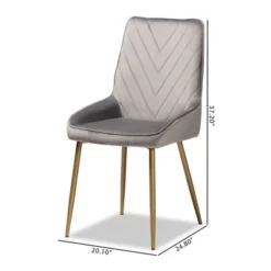 2pc Priscilla Velvet Fabric Upholstered Metal Dining Chair Set - Baxton Studio 18 2pc Priscilla Velvet Fabric Upholstered Metal Dining Chair Set - Baxton Studio -Baxton Studio GUEST 644f78a1 9a4f 4f0b b047 3421fd611753