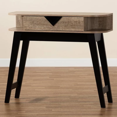 Wales Wood 1 Drawer Console Table Light Brown - Baxton Studio 8 Wales Wood 1 Drawer Console Table Light Brown - Baxton Studio - Image 8