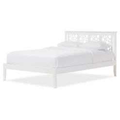 Celine Modern And Contemporary Geometric Pattern Solid Wood Platform Bed - Full - Baxton Studio 9 Celine Modern And Contemporary Geometric Pattern Solid Wood Platform Bed - Full - Baxton Studio -Baxton Studio GUEST 647830ca 8f93 4244 8f59 f379554bb143