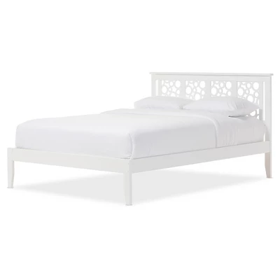 Celine Modern And Contemporary Geometric Pattern Solid Wood Platform Bed - Full - Baxton Studio 5 Celine Modern And Contemporary Geometric Pattern Solid Wood Platform Bed - Full - Baxton Studio - Image 5