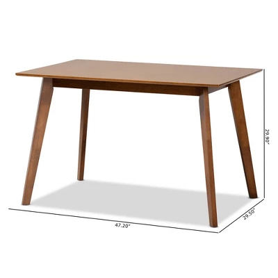Maila Transitional Wood Dining Table Brown - Baxton Studio 7 Maila Transitional Wood Dining Table Brown - Baxton Studio - Image 7