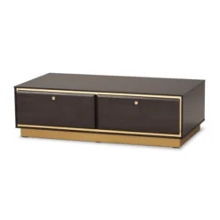 Cormac Wood And Metal 2 Drawer Coffee Table - Baxton Studio 21 Cormac Wood And Metal 2 Drawer Coffee Table - Baxton Studio -Baxton Studio GUEST 65674b64 b6e0 481a 82d6 12efe5179758