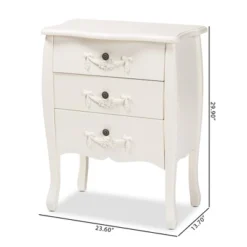 Eliya Wood 3 Drawer Storage Cabinet White - Baxton Studio 17 Eliya Wood 3 Drawer Storage Cabinet White - Baxton Studio -Baxton Studio GUEST 65e8762b 58fe 4f82 a40c 8e481d0ecd41
