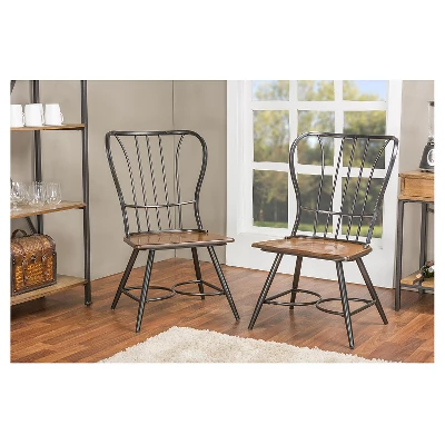 Longford Industrial Dining Chair (Set Of 2) - Baxton Studio 2 Longford Industrial Dining Chair (Set Of 2) - Baxton Studio - Image 2