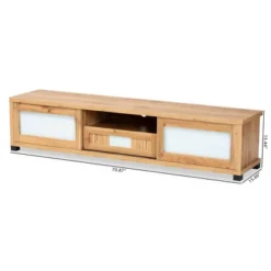 Gerhardine Wood 1 Drawer TV Stand For TVs Up To 65" Oak Brown/Black - Baxton Studio 15 Gerhardine Wood 1 Drawer TV Stand For TVs Up To 65" Oak Brown/Black - Baxton Studio -Baxton Studio GUEST 667c2820 8424 44d8 8a1f 93995b31192e