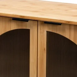 Naresh Bamboo Wood 2 Door Storage Cabinet Natural Brown - Baxton Studio 12 Naresh Bamboo Wood 2 Door Storage Cabinet Natural Brown - Baxton Studio -Baxton Studio GUEST 668701ff 9b4b 4afc 9acd 68e3c724bea6