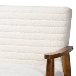 Stratton Boucle Fabric And Wood Sofa White/Walnut Brown - Baxton Studio -Baxton Studio GUEST 66e9273d b5f2 4c36 abf3 b647ec65d3c6