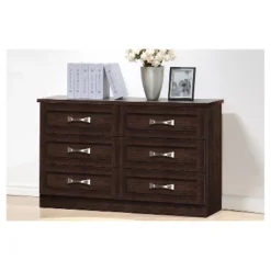 Colburn Modern And Contemporary 6 Drawer Wood Storage Dresser Dark Brown Finish - Baxton Studio 7 Colburn Modern And Contemporary 6 Drawer Wood Storage Dresser Dark Brown Finish - Baxton Studio -Baxton Studio GUEST 66ef3c62 5caf 42e5 a225 6c2b61c74bba