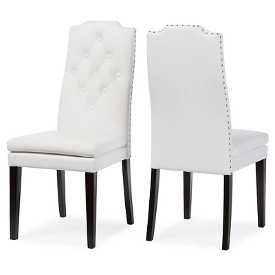 Set Of 2 Dylin Modern And Contemporary Faux Leather Dining Chairs - Baxton Studio 5 Set Of 2 Dylin Modern And Contemporary Faux Leather Dining Chairs - Baxton Studio - Image 5