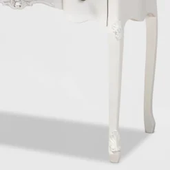 Sophie Small 3 Drawer Wood Console Table White/Brown - Baxton Studio -Baxton Studio GUEST 684244f7 2c29 45b2 b3d0 7e66fcd03e1a