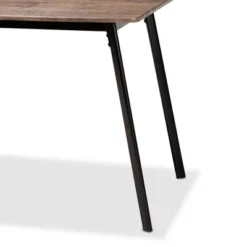 Calder Wood And Metal Dining Table Walnut Brown/Black - Baxton Studio 10 Calder Wood And Metal Dining Table Walnut Brown/Black - Baxton Studio -Baxton Studio GUEST 69dc32d8 e760 432f 9afa adeef63b0239