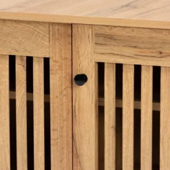 Fernanda Wood 3 Door Cabinet Oak Brown/Black - Baxton Studio 11 Fernanda Wood 3 Door Cabinet Oak Brown/Black - Baxton Studio -Baxton Studio GUEST 6a5b56ed 8f8d 427b b56c 9ef932a03bd4